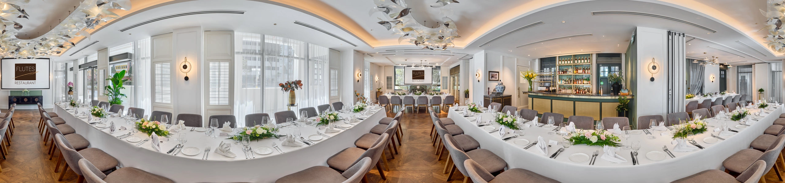 Flutes Restaurant Singapore Virtual Tour