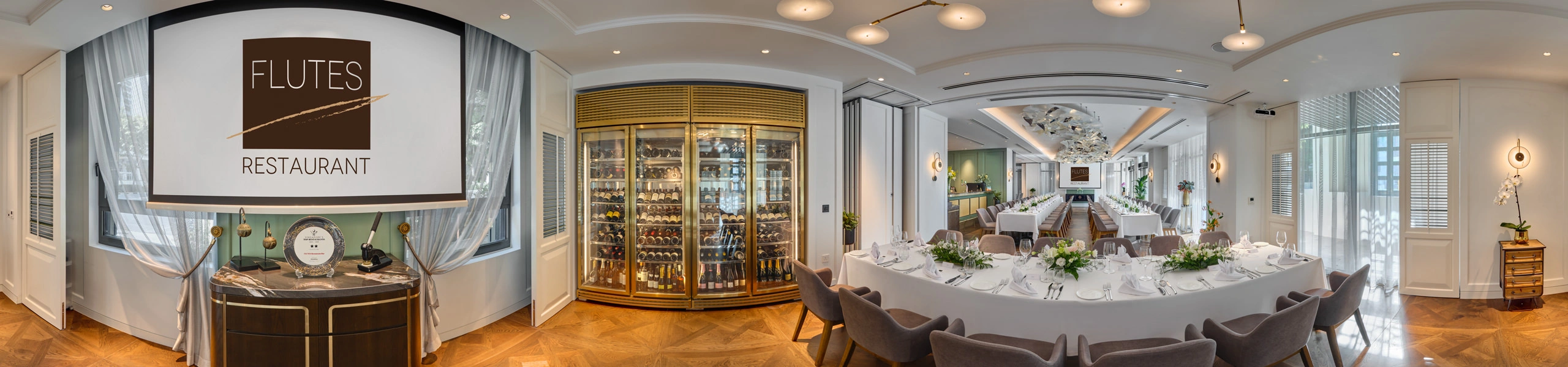 Flutes Restaurant Singapore Virtual Tour