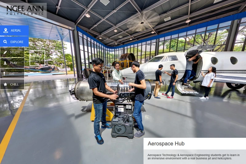 Ngee Ann Polytechnic 360 virtual tour overview in Singapore